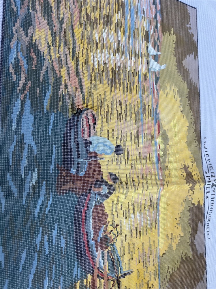 needlepoint canvas handpainted