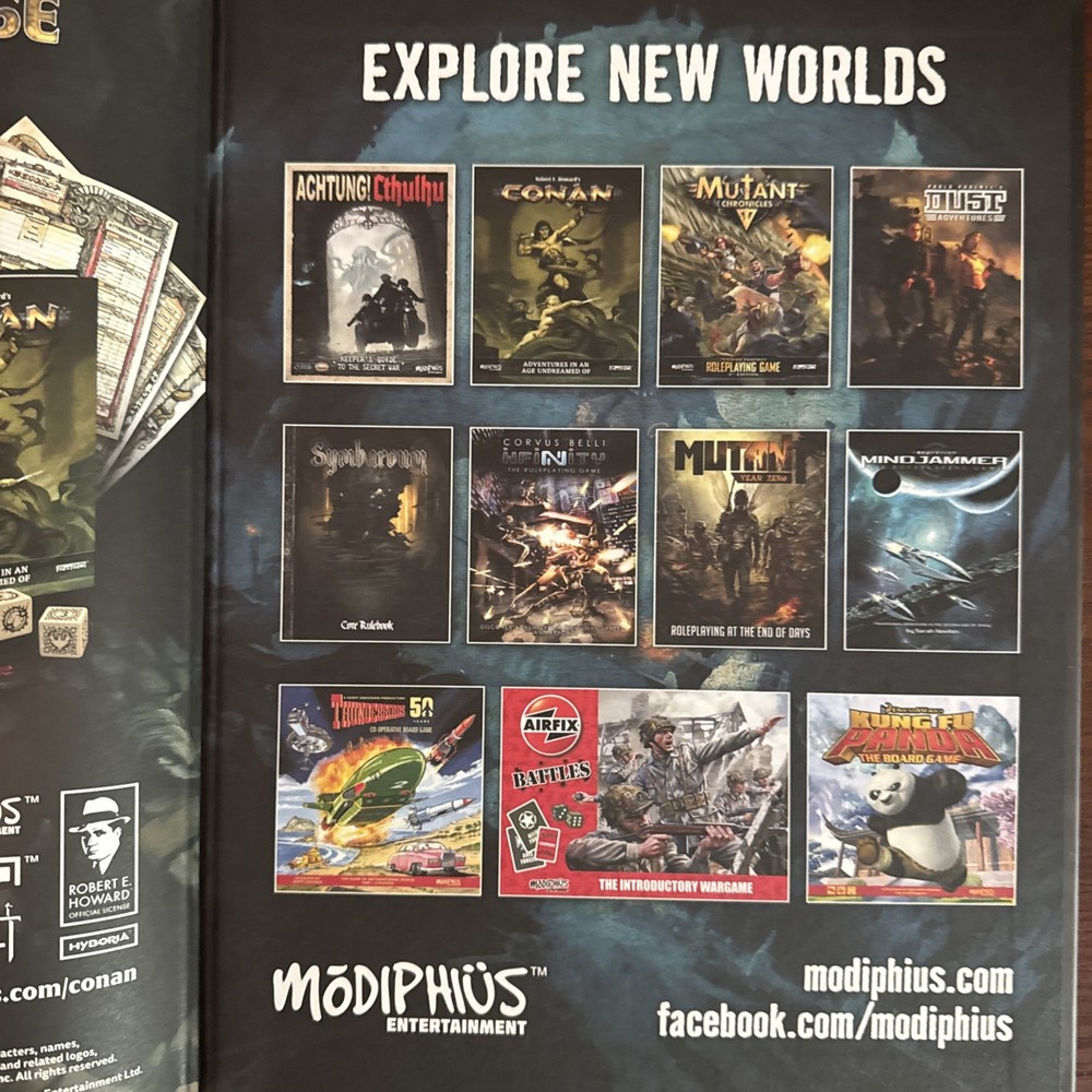 Modiphius Conan RPG Conan the Barbarian Sourcebook EX/NM