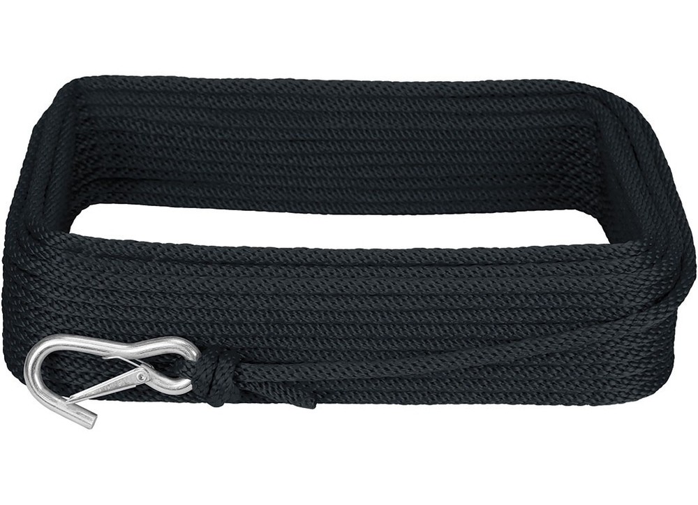 Extreme Max 3006.2036 BoatTector Solid Braid MFP Anchor Line/Hook 3/8x100' Black