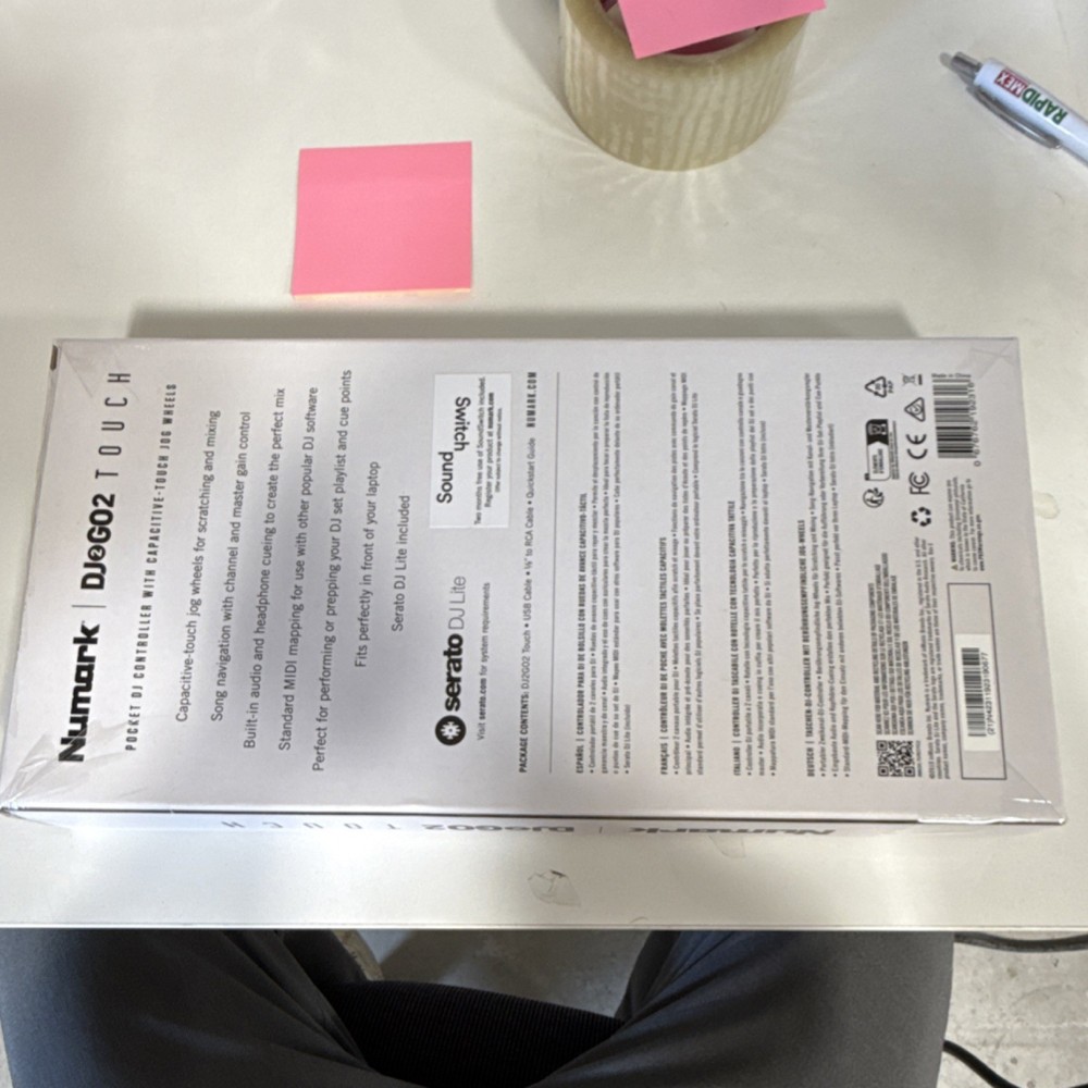 Numark DJ2GO2 Touch Portable Double Deck Controller Touch Jog Wheels Mixer