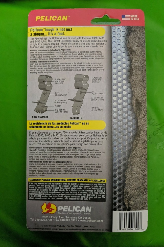 Pelican 760 Helmet Lite Holder