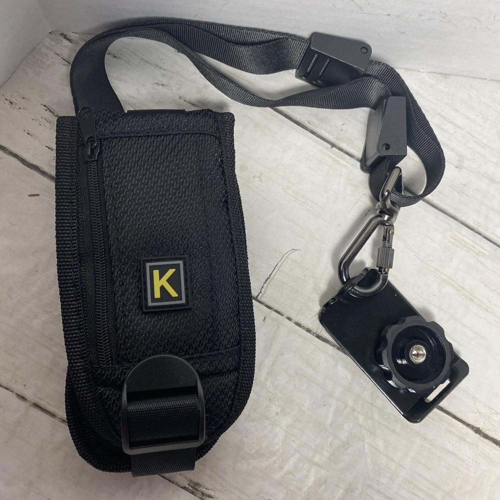 Quick Release Shoulder Strap for DSLR Cameras & Camcorders with Zippered Pocket