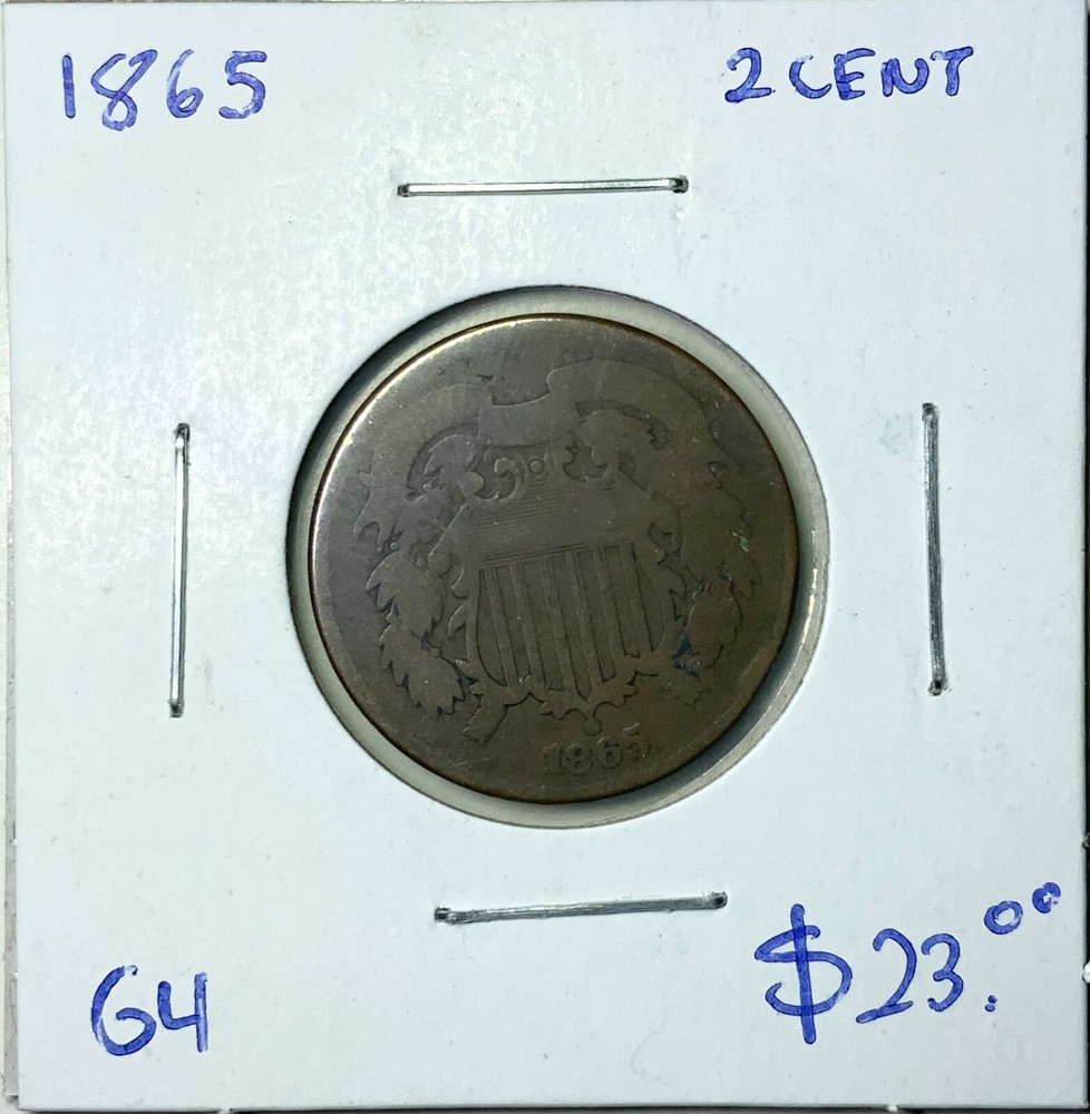 1865 United States Two Cent 2c