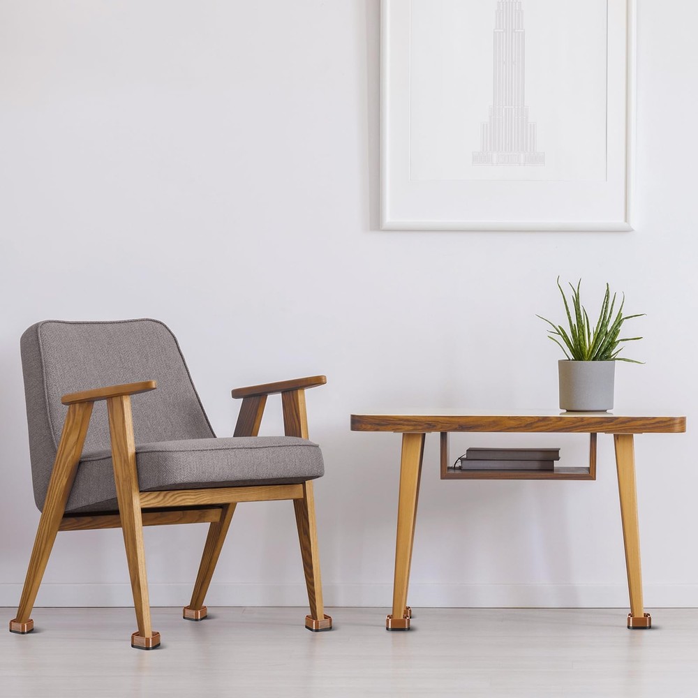 16 Pack 1.38" Brown Stackable Heavy Duty Square Bed Raising Blocks Risers