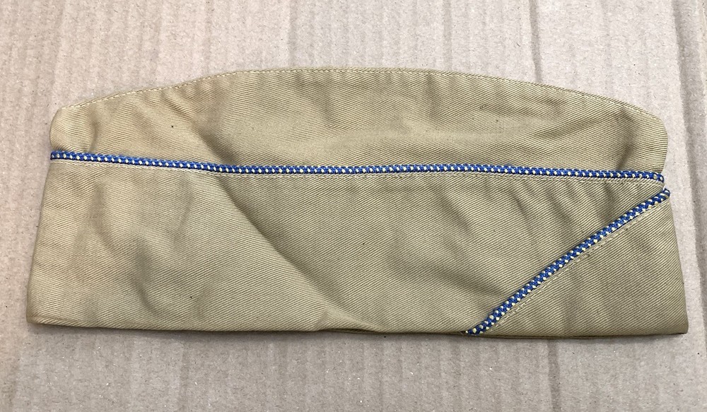 US Army Khaki Garrison Cap Hat Size 7 1/8