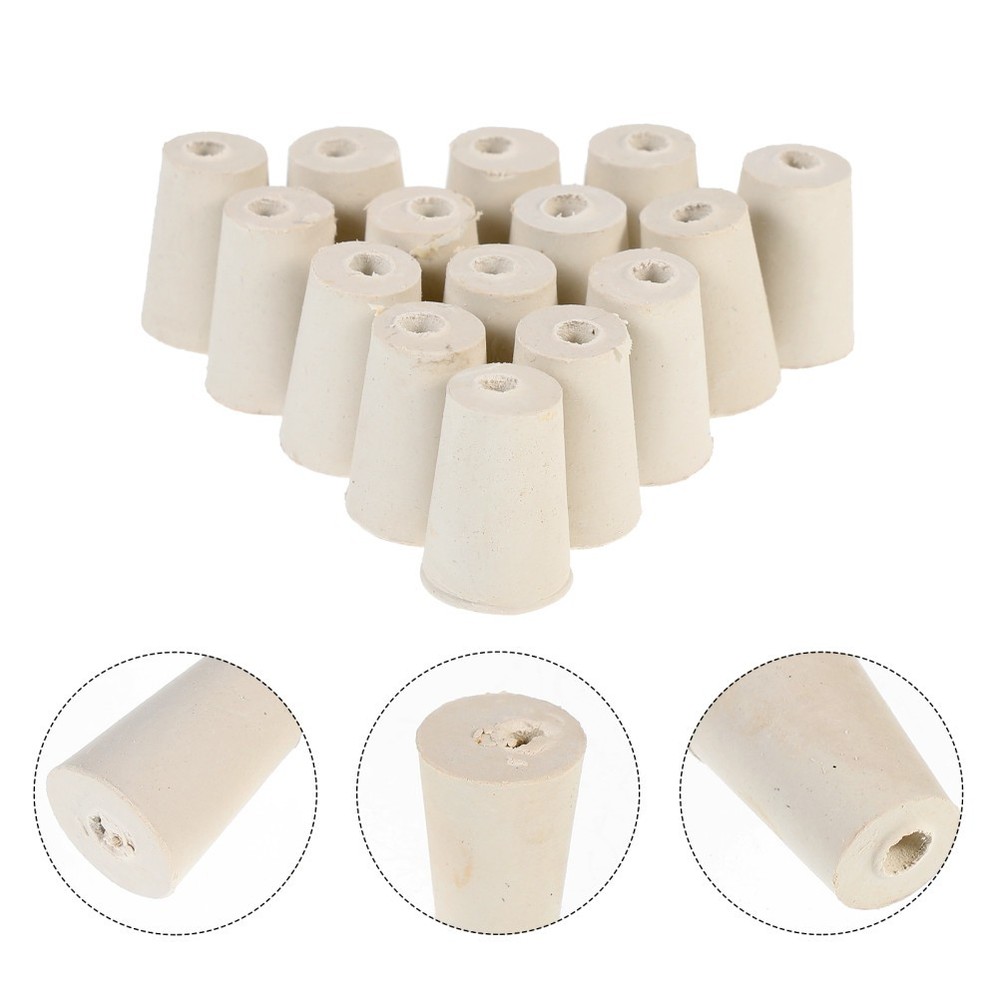 15 Pcs Rubber Stops Plug Stopper Bottle Bung Laboratory Sealing Tools