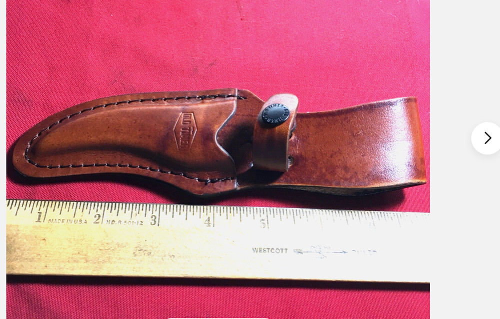 LEATHER SHEATH FOR SCHRADE OLD TIMER 152OT SHARP FINGER  hunting knife Nice !X