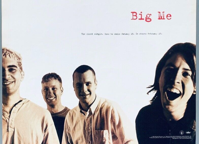 FOO FIGHTERS 1996 original PRINT ADVERT BIG ME Nirvana DAVE GROHL