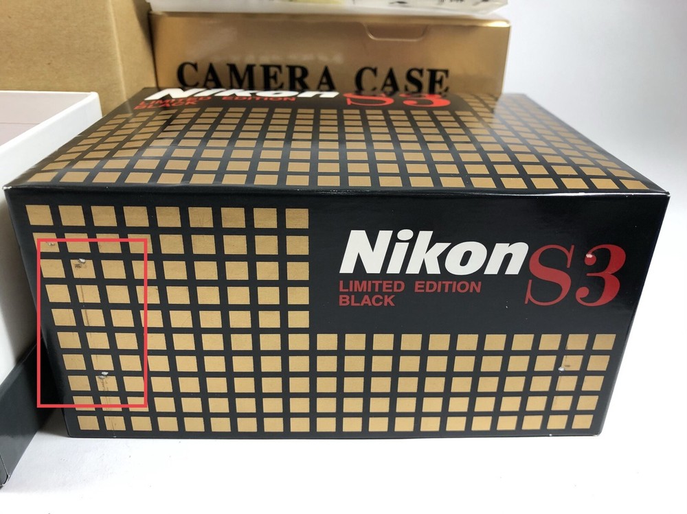 Nikon S3 limited edition black paint complete empty Box set (super rare)