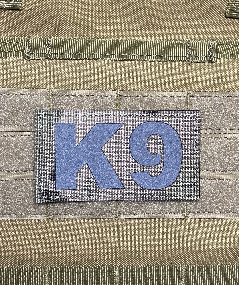 IR Reflective Glow K9 Unit Service Dog Hook Loop Patch Multicam