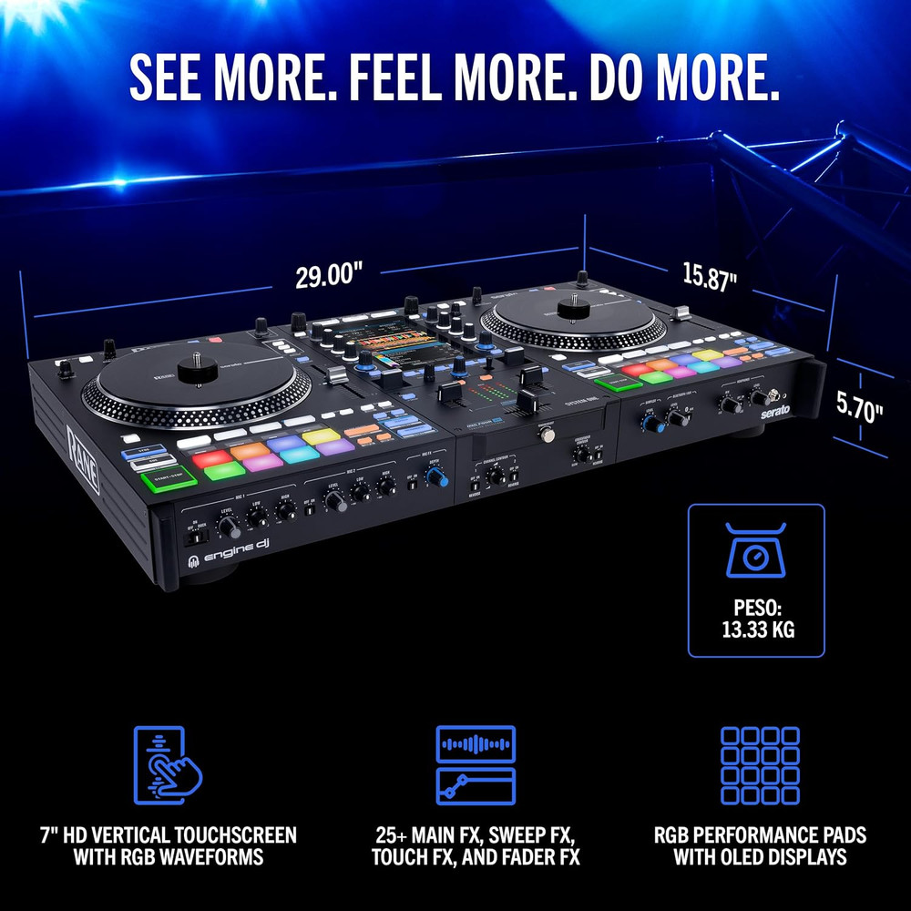 SYSTEM ONE All-In-One Standalone Motorized DJ Controller with Engine DJ OS, Seam