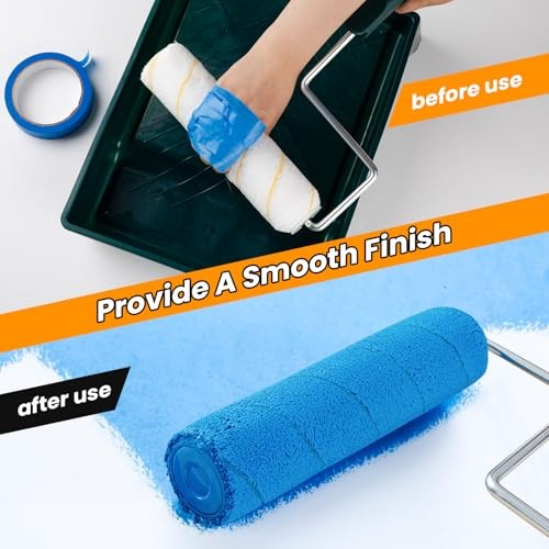 Paint Roller Covers, 5 Pack, 9 Inch Microfiber Paint Roller, 9 inch, 5 Pack