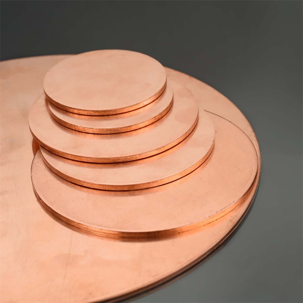 Pure copper Cu Metal Sheet Round Copper Sheet Solid Copper Disc Select Size