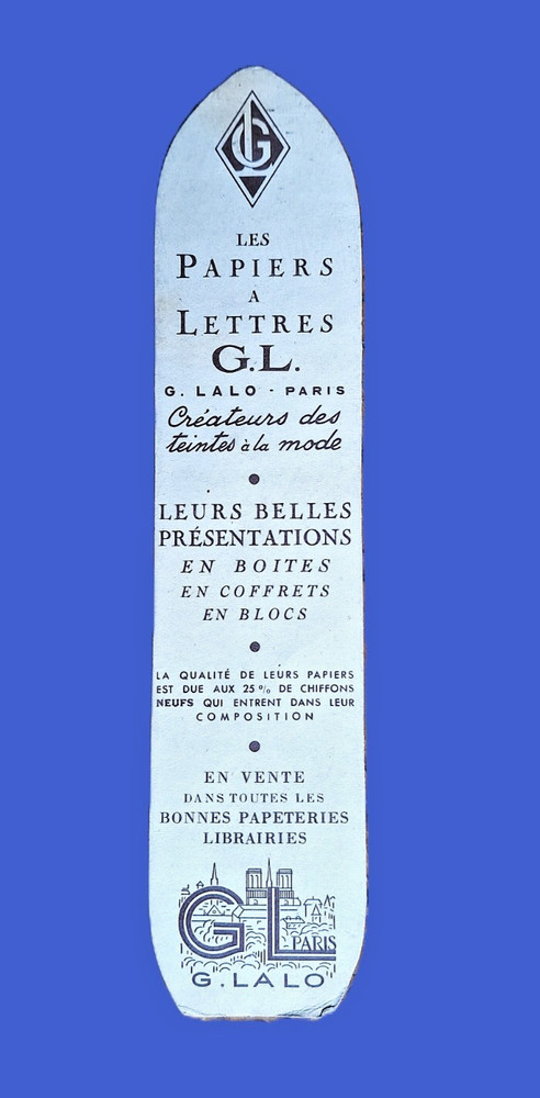 ADVERTISING mark page G L letterhead