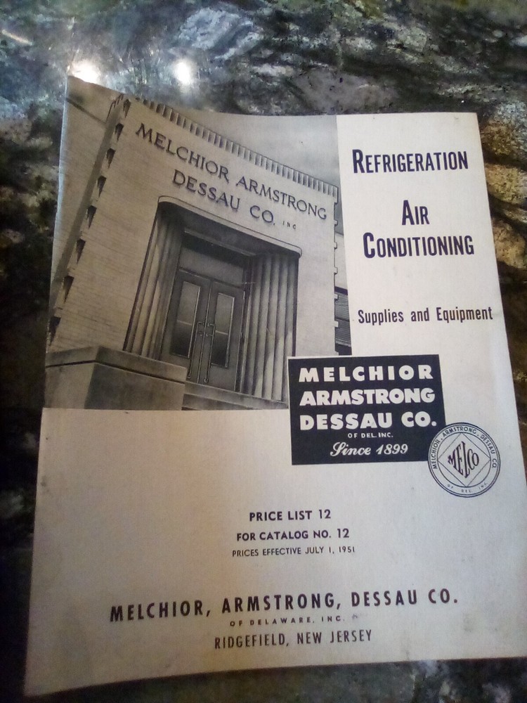 Vintage 1951 Refrigeration&Air Cond Catalog