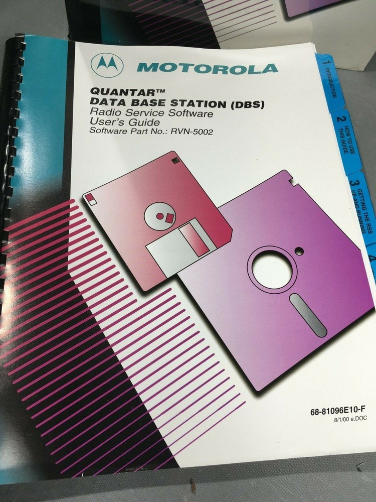 MOTOROLA RADIO SERVICE SOFTWARE QUANTAR QUANTRO DATA BASE STATION DSS-III MANUAL