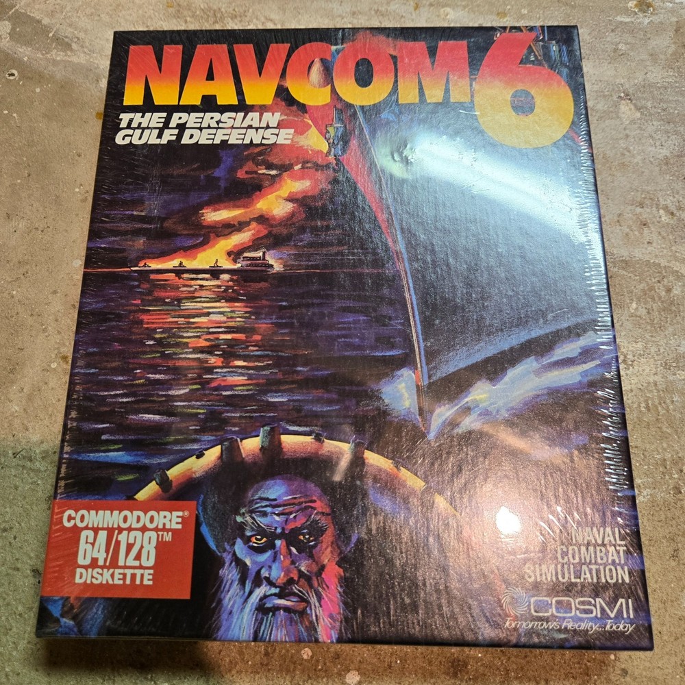 NAVCOM 6 Naval Simulation (Commodore 64/128, 1998) Brand New Sealed