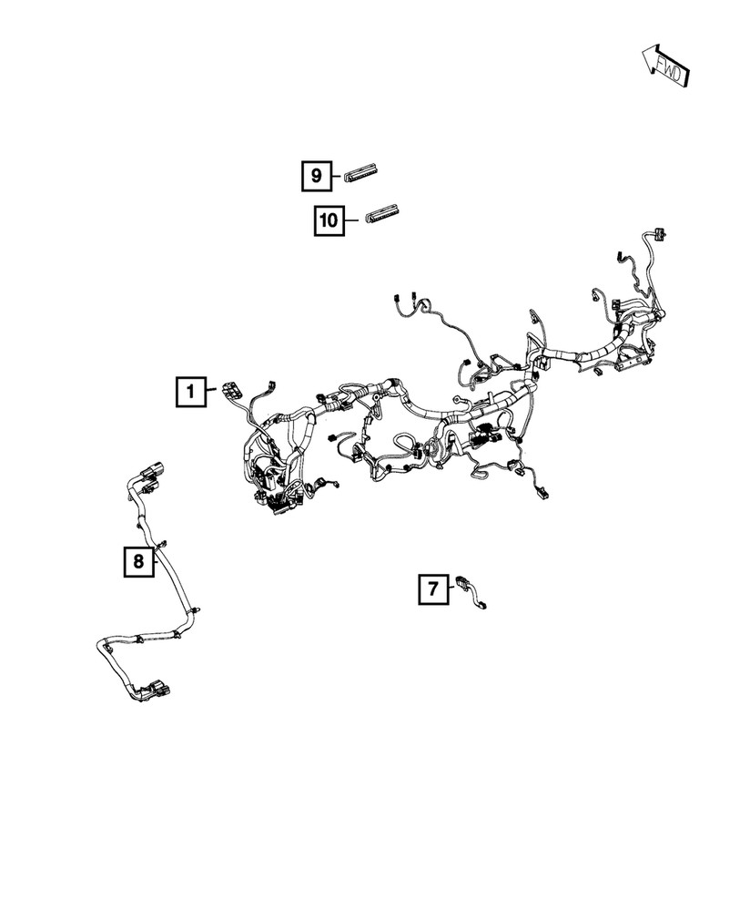 Genuine Mopar Instrument Panel Wiring 68305007AC