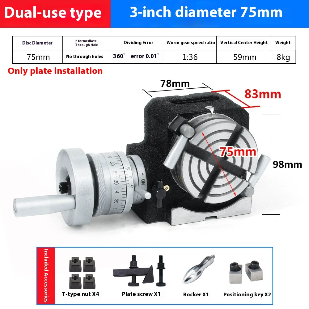 Horizontal Milling Machine Indexing Table Milling Machine Rotary Table Divider