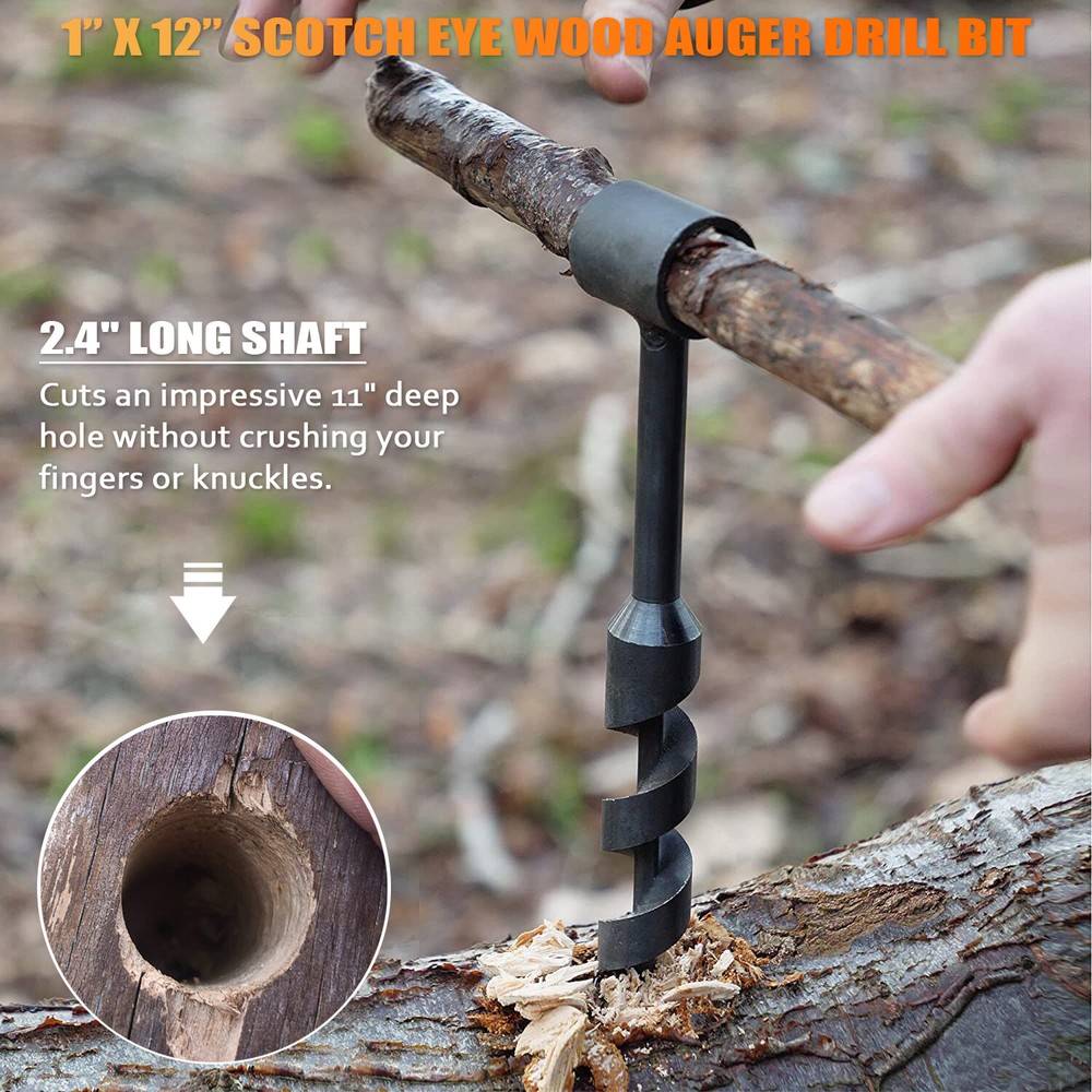 Wood Auger Drill Bit for Bushcraft Backpack and Camping✨