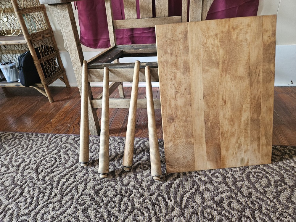 Restored Vintage Mid-Century Maple Planner Group End Table