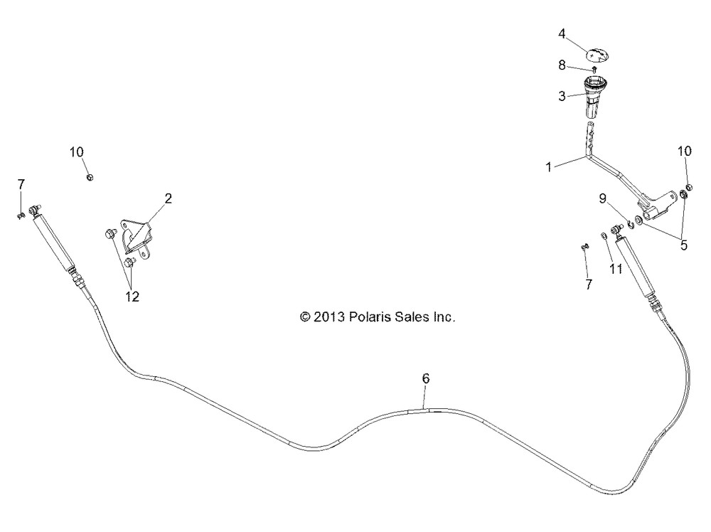 Polaris Shift Cable, for RANGER Models, Genuine OEM - 7081849