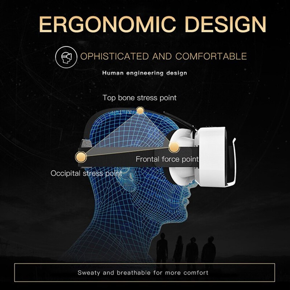 3D VR G05A Glasses Headset Headmounted Virtual Reality Adjustable VR4367