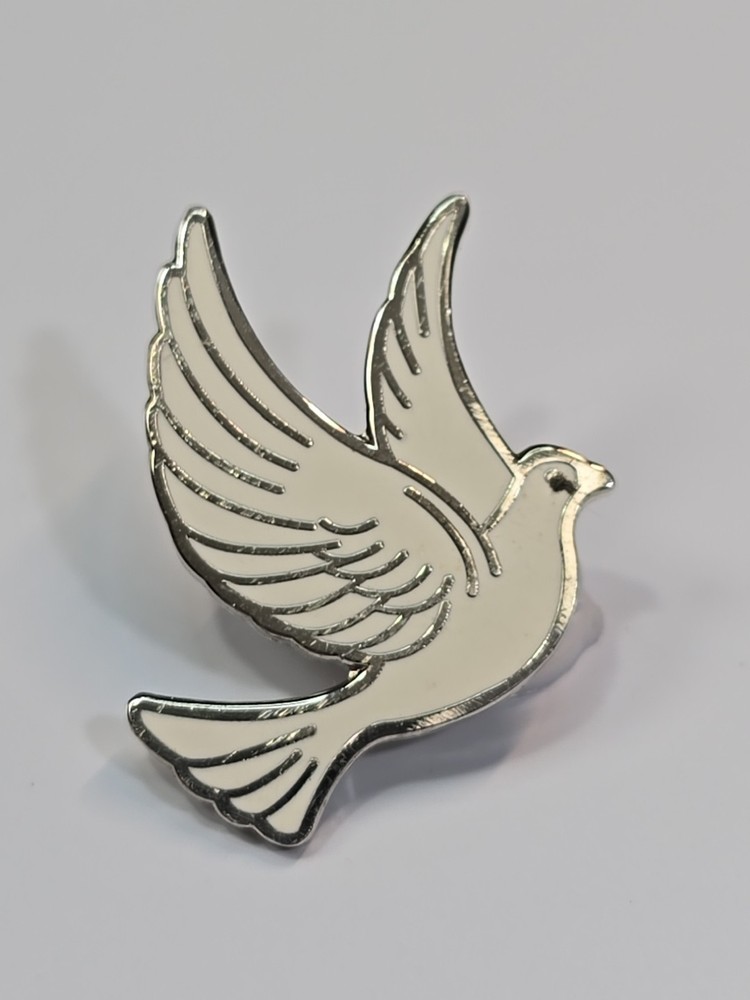 White Flying Dove Lapel Pin