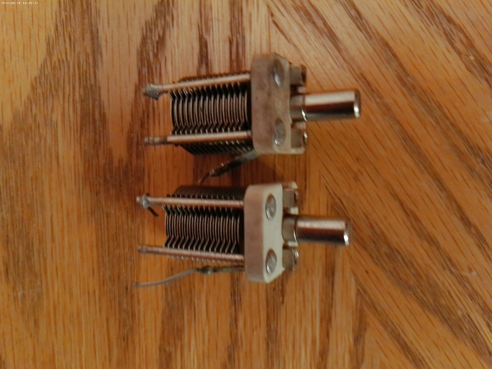 2 E.F. Johnson Variable Capacitors same model 90pf each
