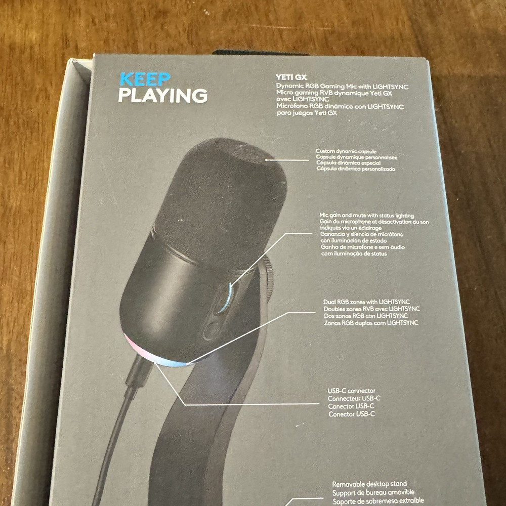 Logitech Yeti GX Dynamic RGB Gaming Mic with LightSync