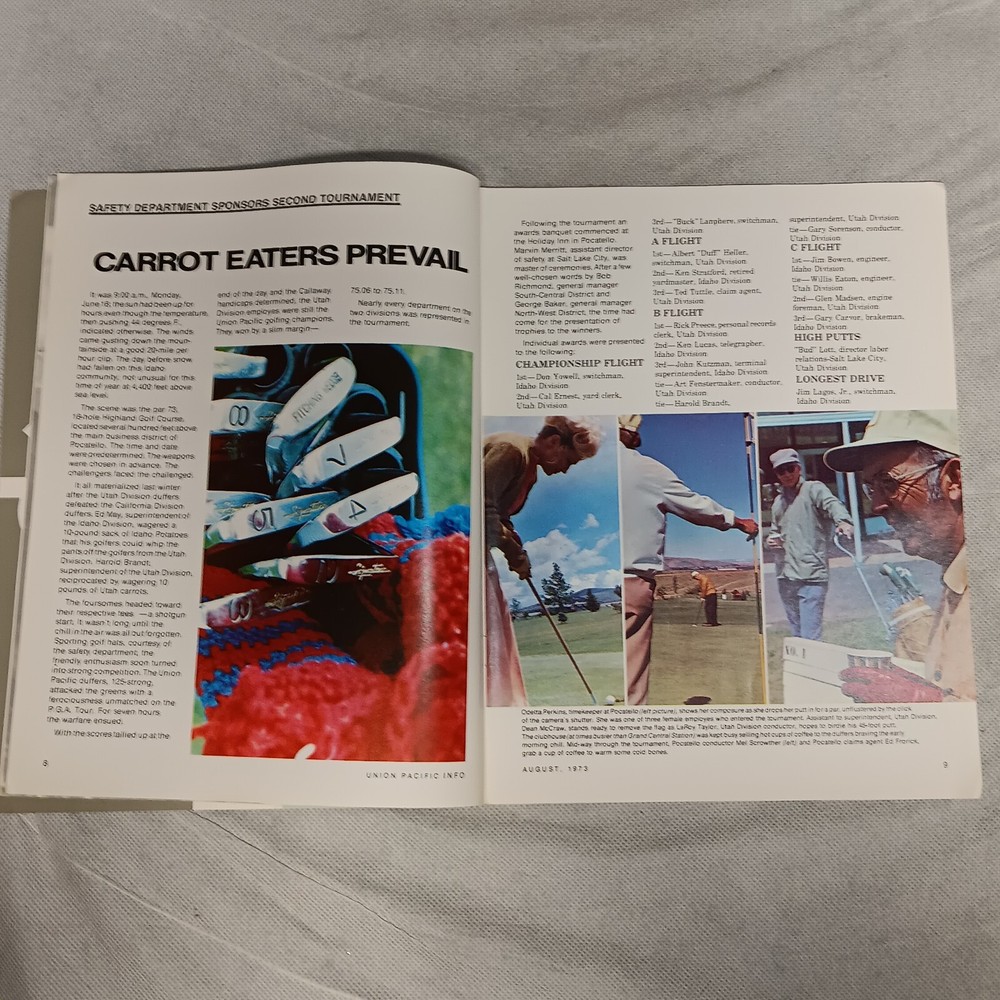 Union Pacific Railroad Info Magazine August 1973