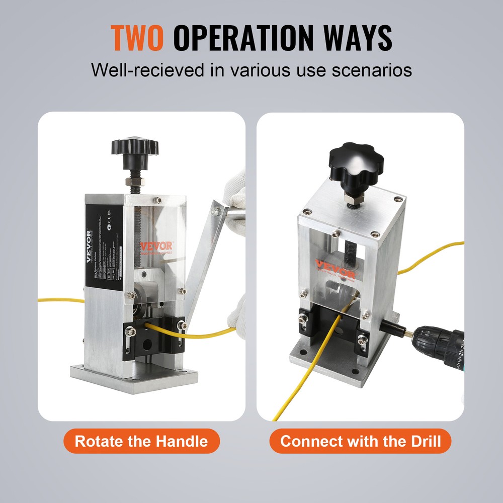 VEVOR Manual Wire Stripping Machine Portable Cable Stripper 0.06''-0.98'' Visual
