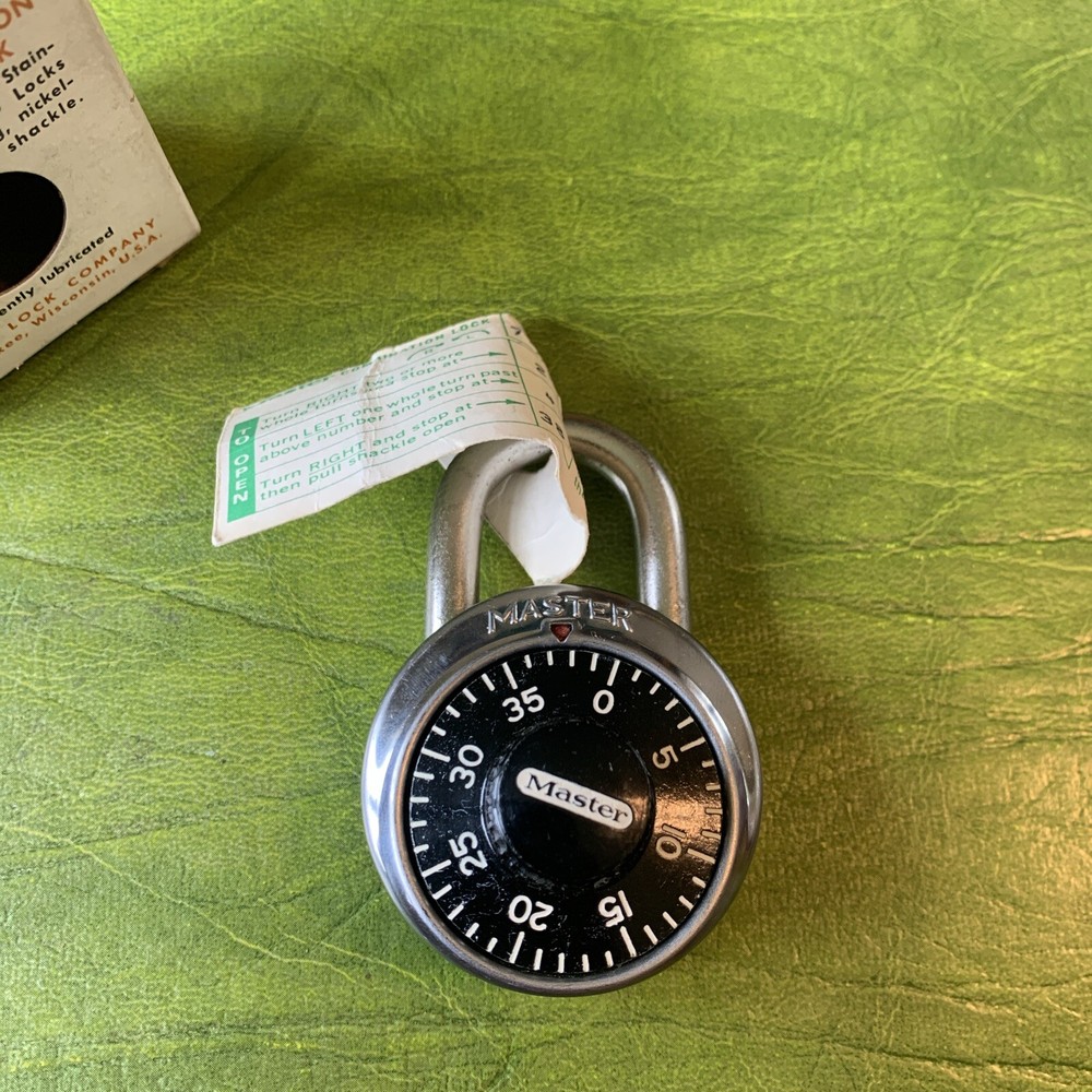 NOS Milwaukee Wisconsin Master Locks Padlock Combination Dial In Box Package 2