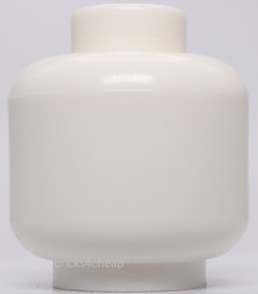 Lego 4x White Standard Minifig Plain Head Stud