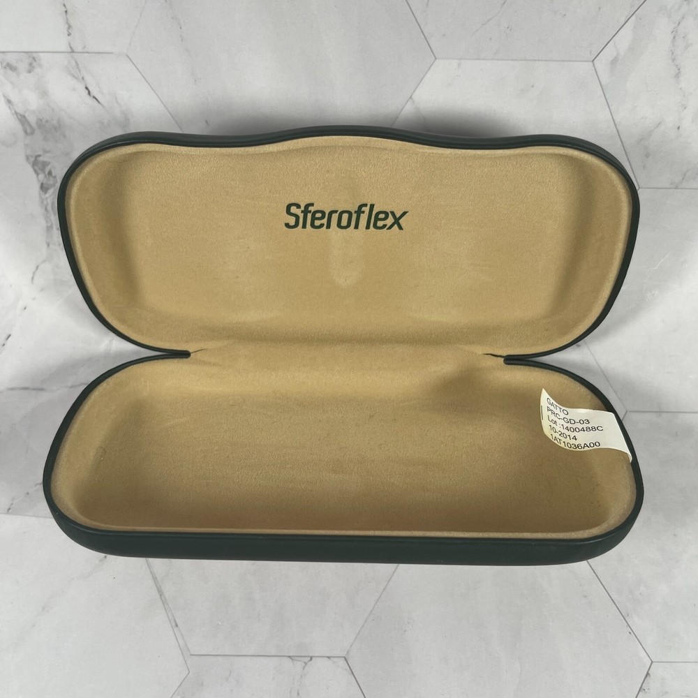 Sferoflex Eyeglasses Hard Case Portable Protective Case Dark Green