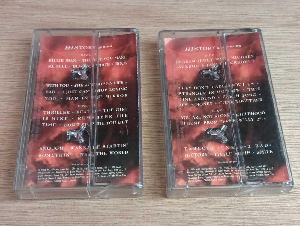 MICHAEL JACKSON - HISTORY - 2x Malaysia Cassette