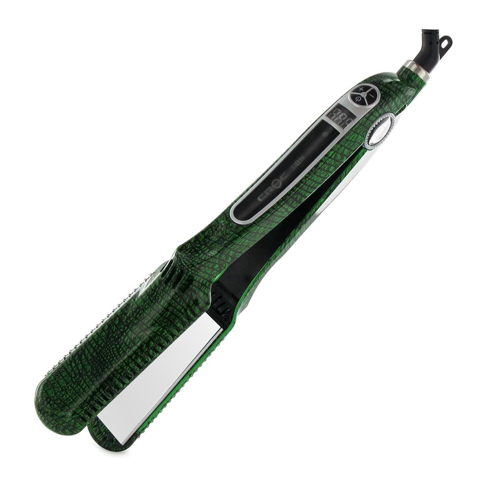 Croc Skin Green Flat Iron with Comb #SKINGNC
