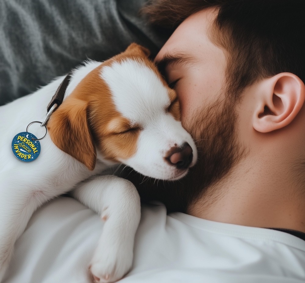 Personal Space Invader Dog Tags for Dogs, Pet ID Tags, Custom Personalized