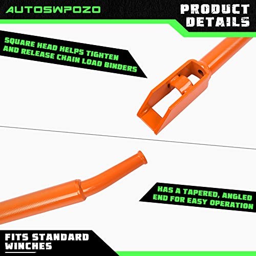 Winch Bar, Combination Winch Bars with Square Head for Flatbed Orange-2P