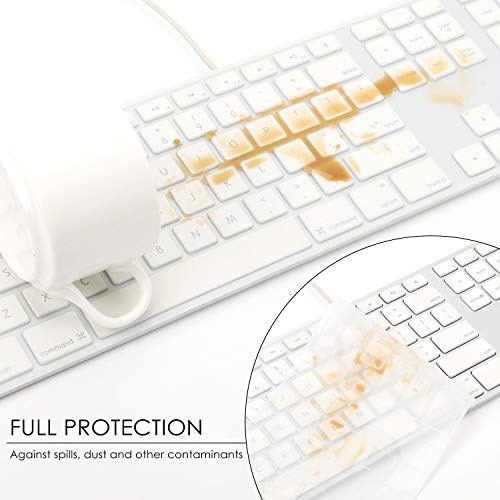 Transparent Keyboard Cover A1243: Rectangle Keys at First Line 01 Transparent