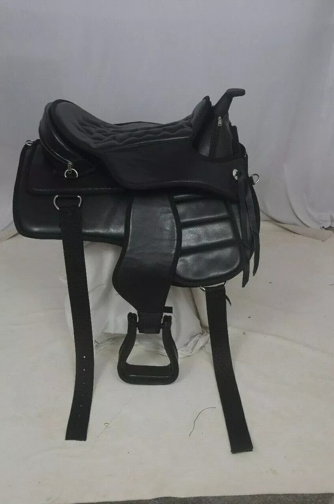 Western style Synthetic Treeless Saddle with Extra Panel (Size 15")