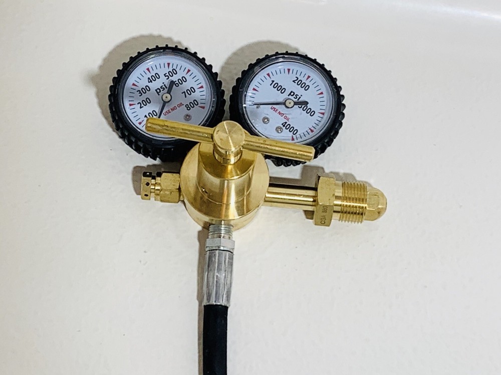 Nitrogen regulator king fox air shock race shock fill tool w/ quick connection