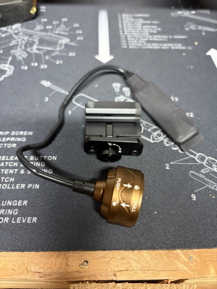 Odin Mini Tactical Flashlight Mlock Mount And Tail cap