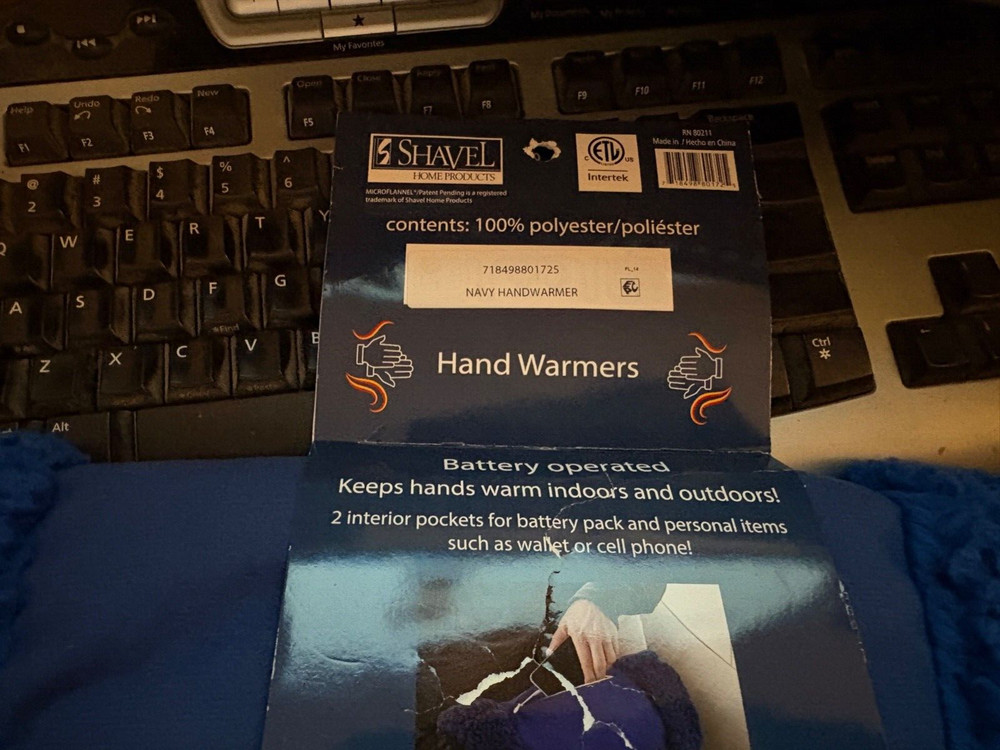 Hand Warmer Battery Operated New Blue