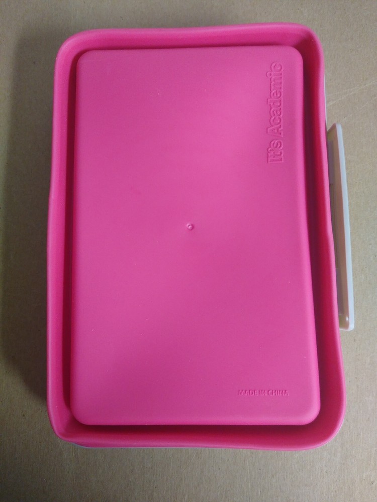 Flexi Storage Expendable Silicone Pencil Box Foldable Flexible Collapsible Pink