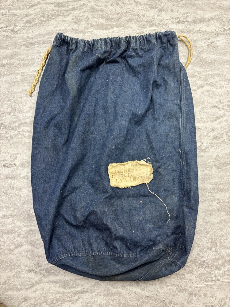 World War 2 Denim Laundry Bag