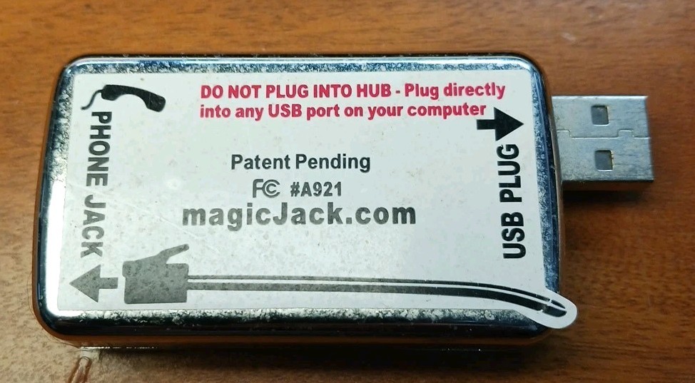 MagicJack USB VoIP Phone Adapter Internet Calling Device Vintage Model Preowned