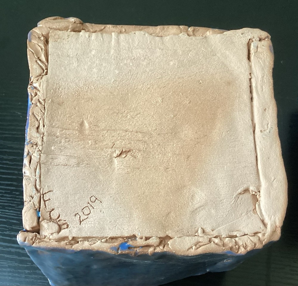 Modern Studio Pottery, Signed And Dated, 5" x 4 3/4" x 4 3/8"