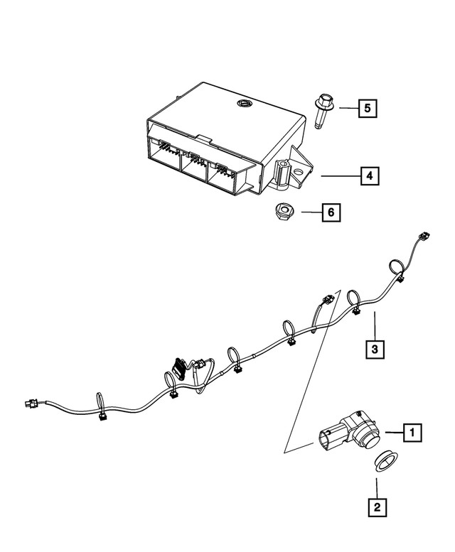 Genuine Mopar Park Assist Sensor 1TR59LAUAC