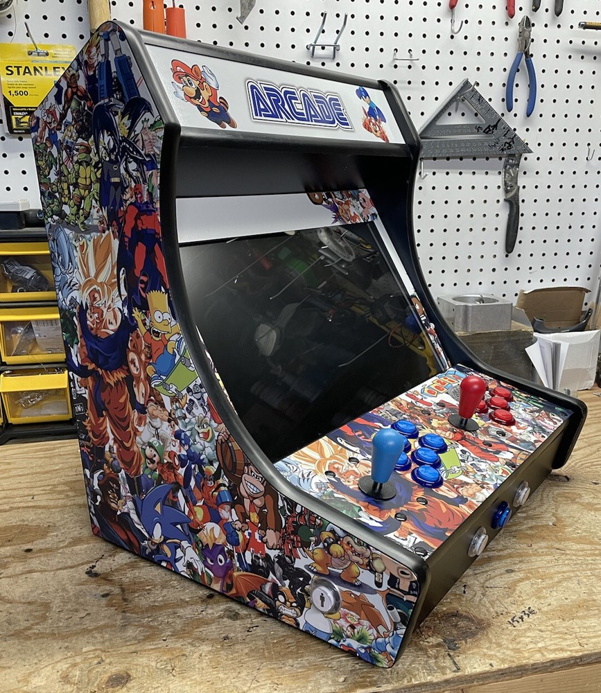 White Multicade Tabletop Bartop Arcade Cabinet Raspberry Pi 4 Build